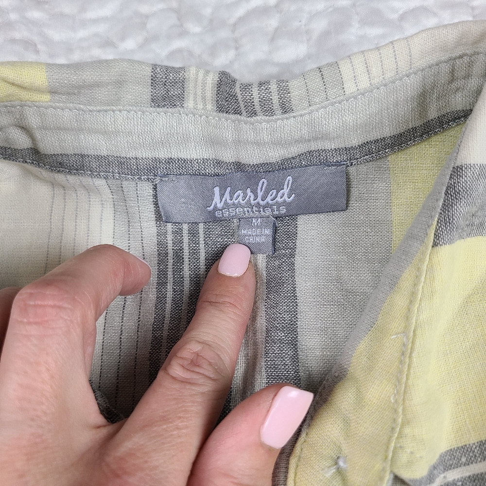 Marled linen button down - Picture 4 of 5